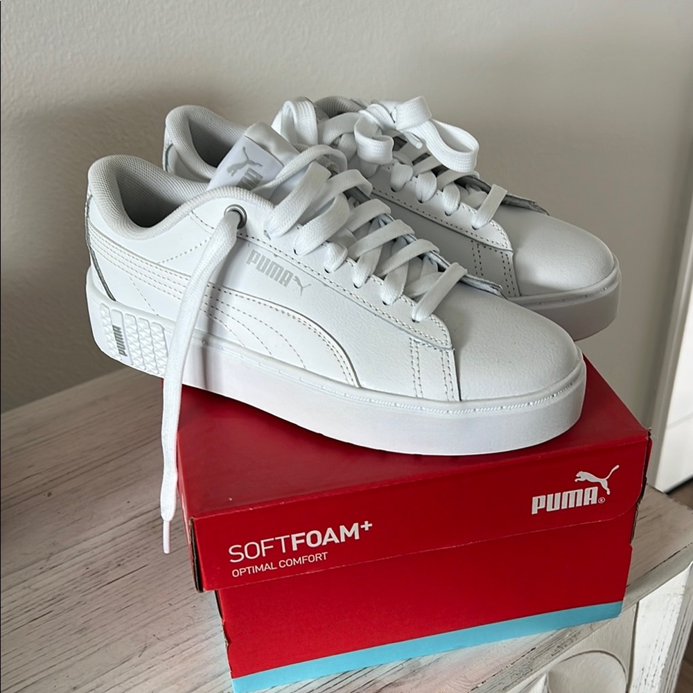 Puma White Athletic Shoes